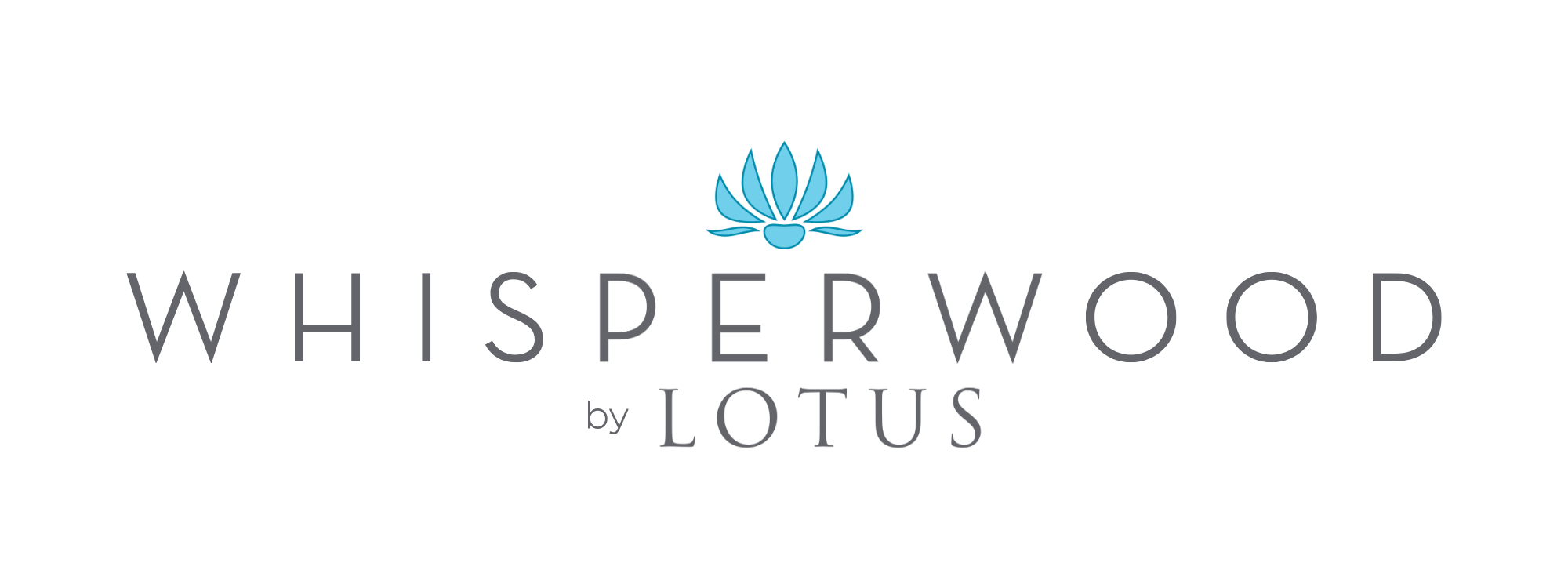 The image features the text "Whisperwood by Lotus" with a stylized lotus flower logo.